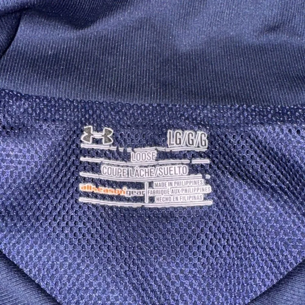 Under Armour Full Zip Track Jacket Men L Navy Blue Performance Active Mesh Lined - Picture 6 of 9